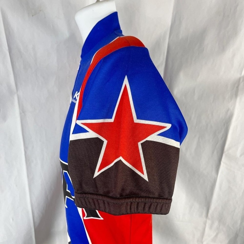USA Stars America Patriotic Kucharik 1/2 Zip M Cycling Jersey Medium Mens 40x26 - Picture 5 of 9